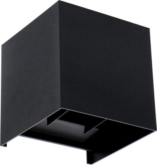 LED-Lichtwürfel-LED-Außenwandleuchte – Auf- und Abwärtslicht – IP65 – Schwarz - lidstore.shop