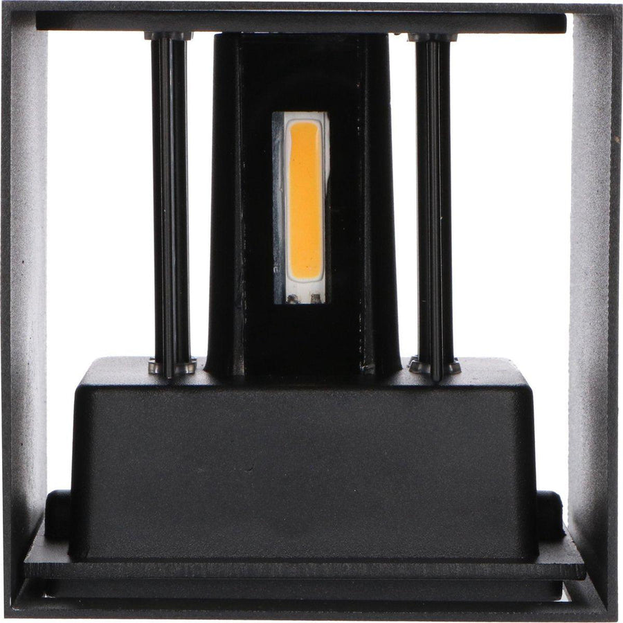 LED-Lichtwürfel-LED-Außenwandleuchte – Auf- und Abwärtslicht – IP65 – Schwarz - lidstore.shop