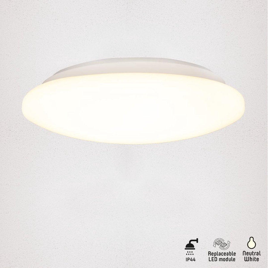 LED's Light Universele Plafondlamp 1600 - Geschikt voor badkamer IP44 - Koel wit (4000K) - 30 cm Plafondlampen LED.nl