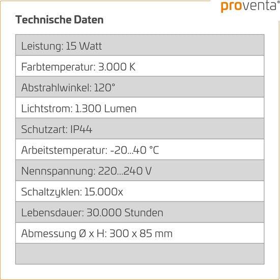 LED's Light Universele Plafondlamp 1500 - Geschikt voor badkamer IP44 - Warm wit (3000K) - 30 cm Plafondlampen LED.nl