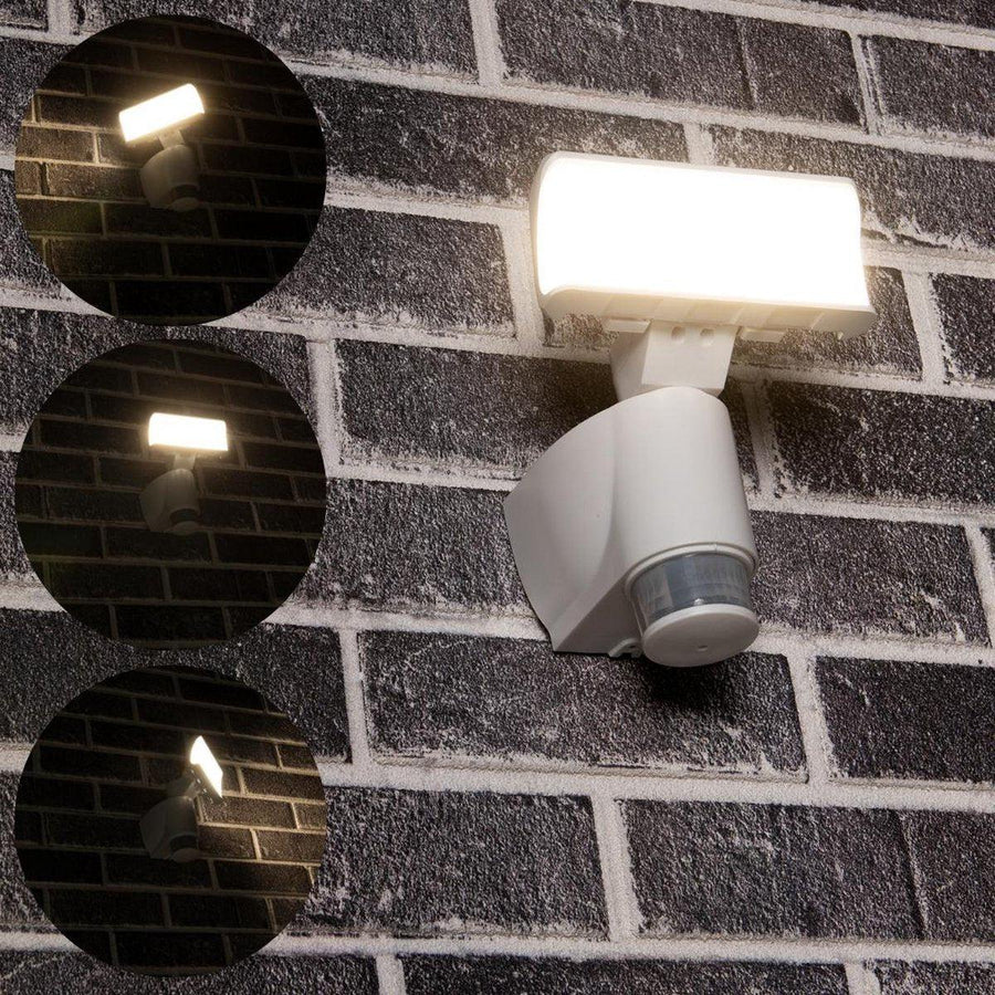 LED-Außenleuchte mit Bewegungssensor – Licht folgt Bewegung – neigbar – IP44 – Weiß - lidstore.shop