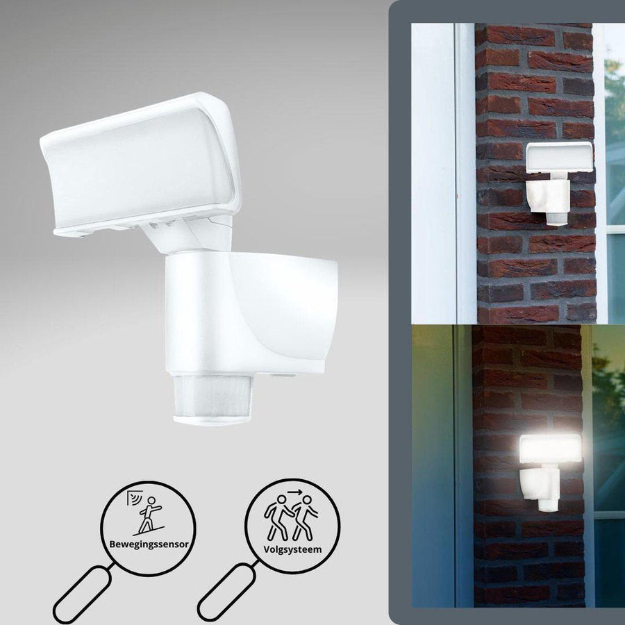 LED-Außenleuchte mit Bewegungssensor – Licht folgt Bewegung – neigbar – IP44 – Weiß - lidstore.shop