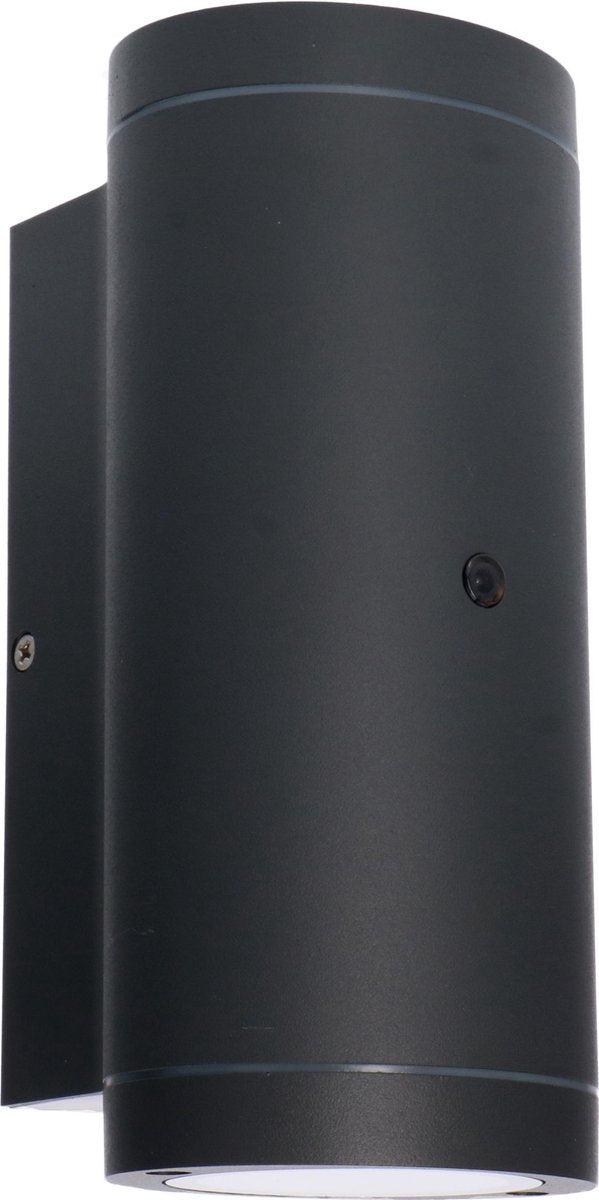 2 pack - LED's Light Up & Down LED Buitenlamp met sensor - IP44 waterdicht - GU10 fitting - Model Venezia - Antraciet Buitenlampen LED.nl