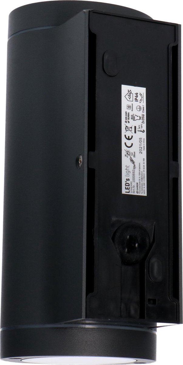LED's Light Up & Down LED Buitenlamp met Dag/Nacht sensor - IP44 waterdicht - GU10 fitting - Model Venezia - Antraciet Buitenlampen LED.nl