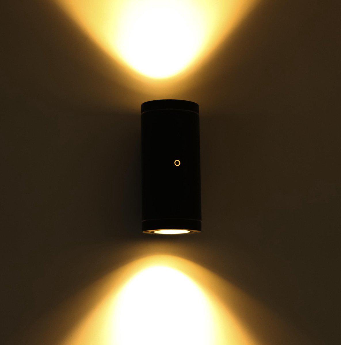 LED's Light Up & Down LED Buitenlamp met Dag/Nacht sensor - IP44 waterdicht - GU10 fitting - Model Venezia - Antraciet Buitenlampen LED.nl