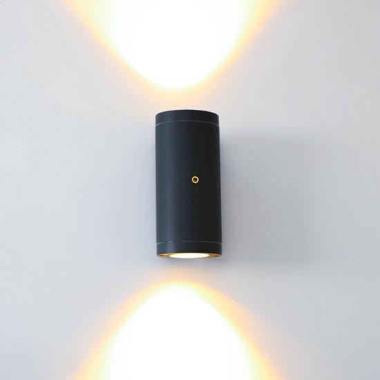 LED's Light Up & Down LED Buitenlamp met Dag/Nacht sensor - IP44 waterdicht - GU10 fitting - Model Venezia - Antraciet Buitenlampen LED.nl