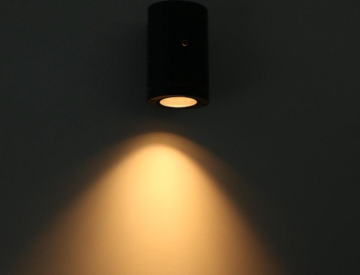 2 pack - LED's Light LED Buitenlamp met sensor - IP44 waterdicht - GU10 fitting - Model Bari - Antraciet Buitenlampen LED.nl