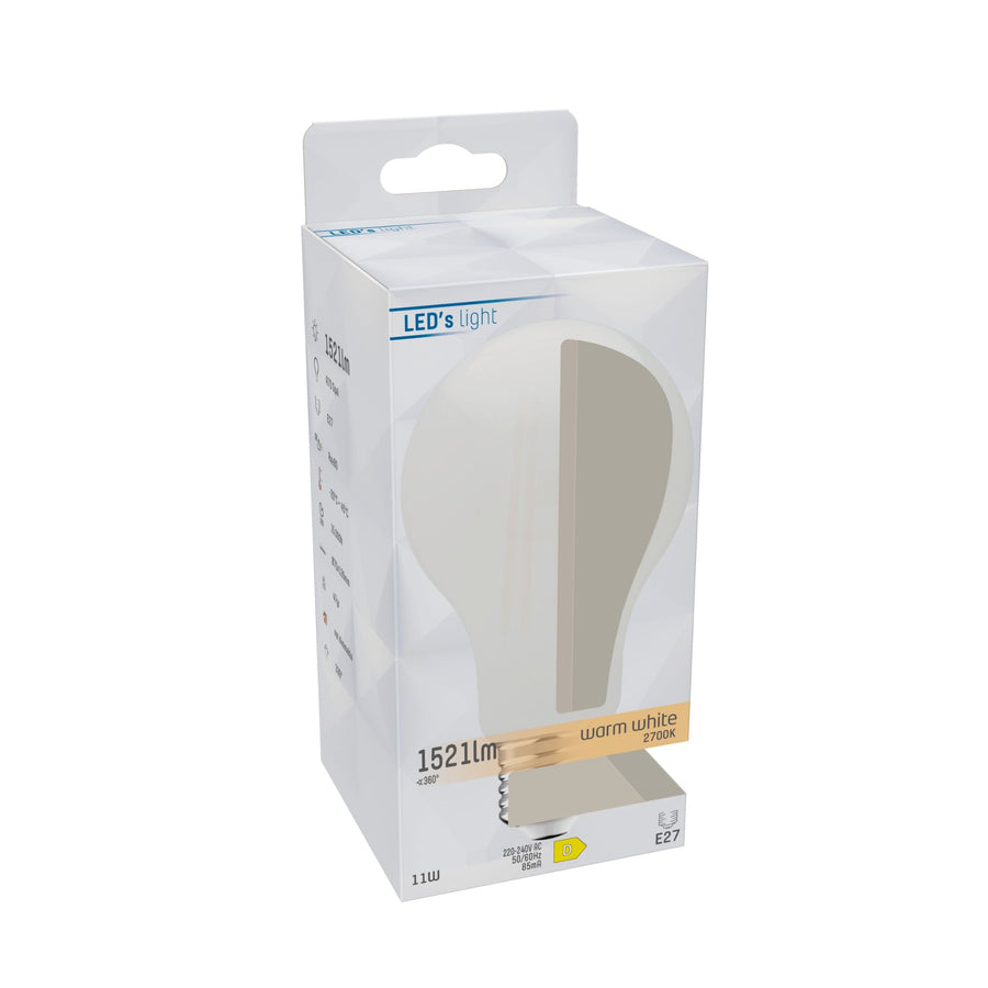 LED Lampe Milchglas E27 - 11W ersetzt 100W - 1521 lm - Warmweiß - lidstore.shop