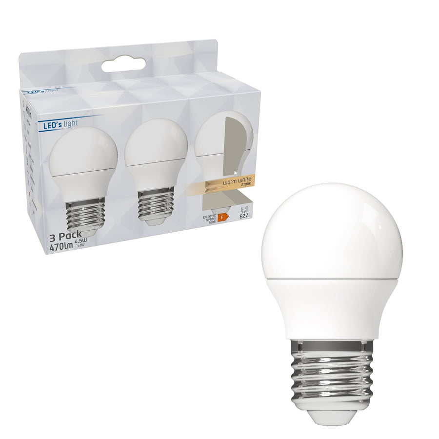 LED E27 Lamps - 470 lm - Warm white light - 3 lamps - LED.nl