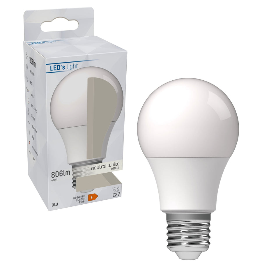 LED Lampe E27 - 806 lm - Kaltweißes Licht - 1 Lampe - lidstore.shop