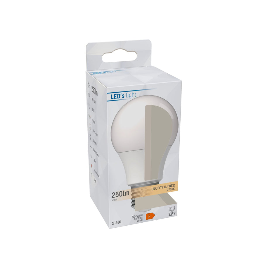LED-Lampe E27 – Matt – Warmweiß – 2,5 W ersetzt 25 W - lidstore.shop