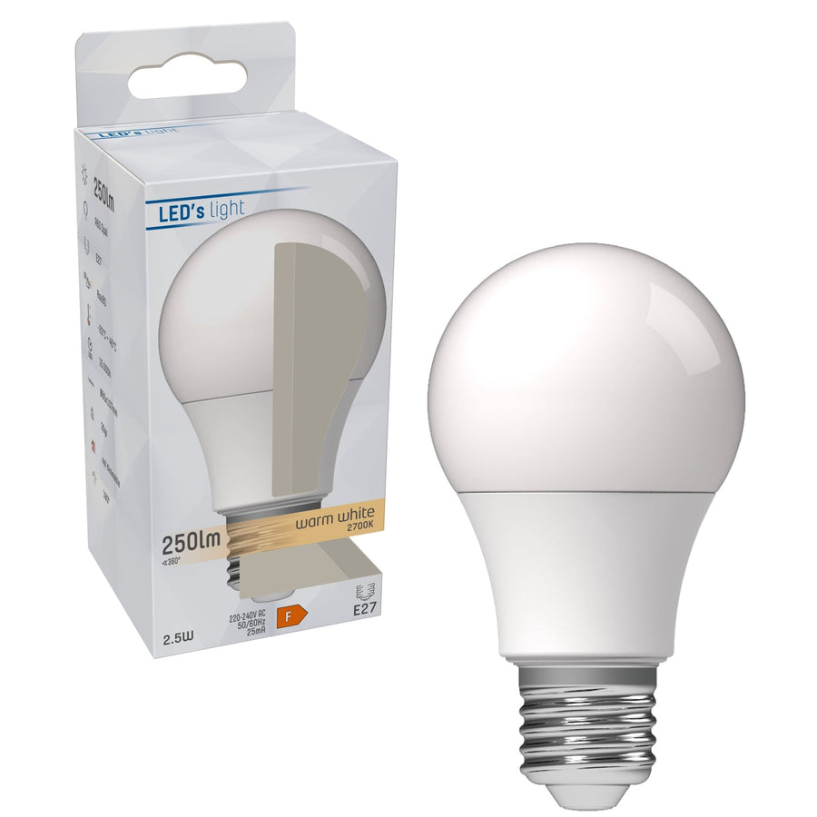 LED-Lampe E27 – Matt – Warmweiß – 2,5 W ersetzt 25 W - lidstore.shop
