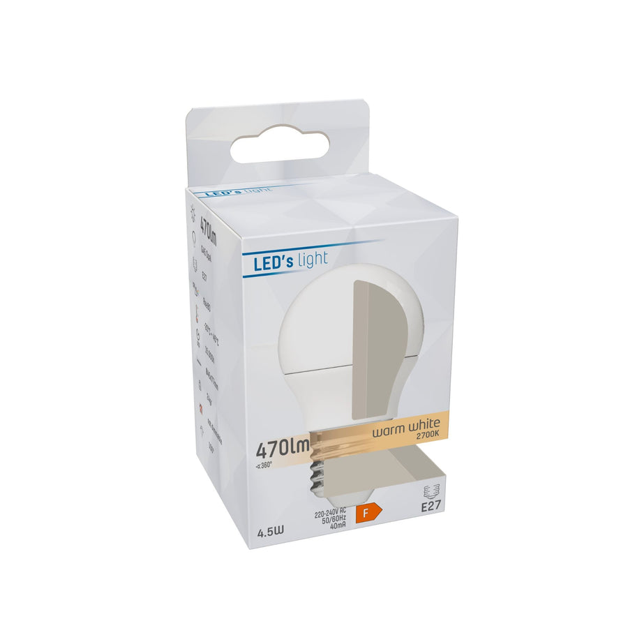 LED E27 Lampe - 470 lm - Warmweißes Licht - 1 Lampe - lidstore.shop