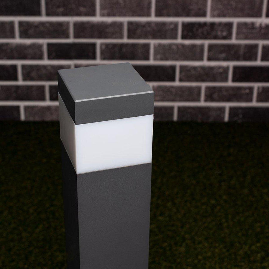 LED Lamppost Matt with E27 fitting - IP44 - Sora - 76 cm - Gray - LED.nl
