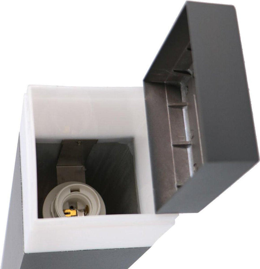 LED Lamppost Matt with E27 fitting - IP44 - Sora - 76 cm - Gray - LED.nl