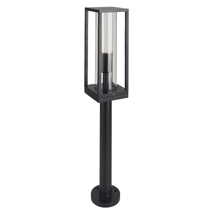 LED's Light LED Lantern Post Garden Lamp with Glass Panes - E27 Fitting - IP44 - 80 cm - Black - LED.nl