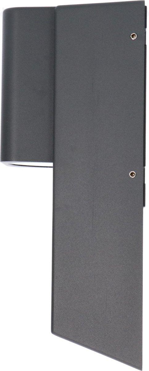 2 pack - LED Muurlamp buiten met GU10 fitting - Strepen - Rimini - IP44 - Antraciet Wandlampen LED.nl