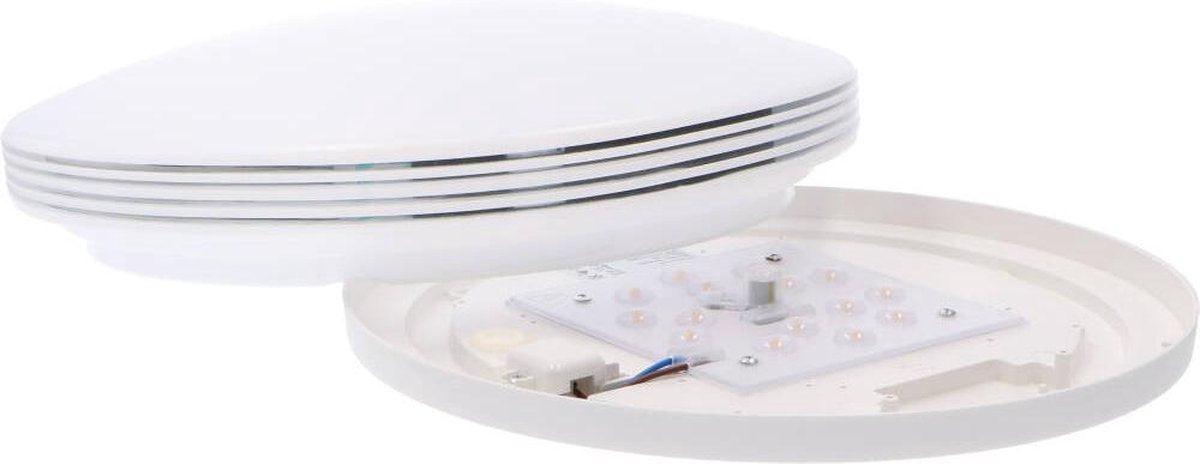 LED Plafondlamp rond 35 cm met ringen - Universeel - Spatwaterdicht - Warm wit licht Plafondlampen LED.nl