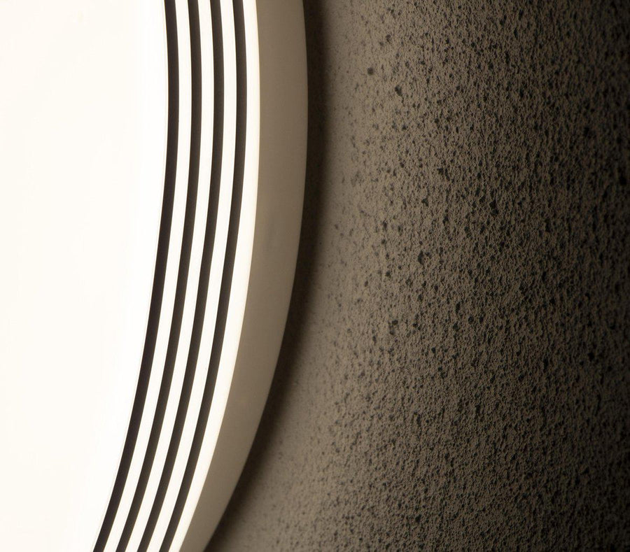 LED Plafondlamp rond 35 cm met ringen - Universeel - Spatwaterdicht - Warm wit licht Plafondlampen LED.nl