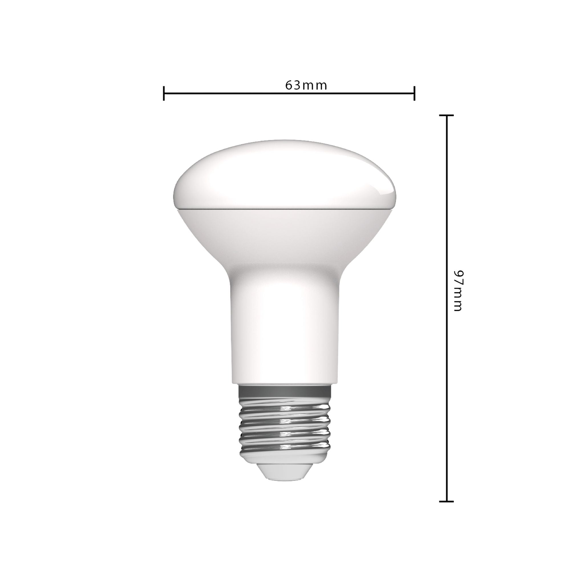 LED Reflectorlamp E27 - R63 Reflector - Warm wit - 7W vervangt 60W Reflectorlampen LED.nl