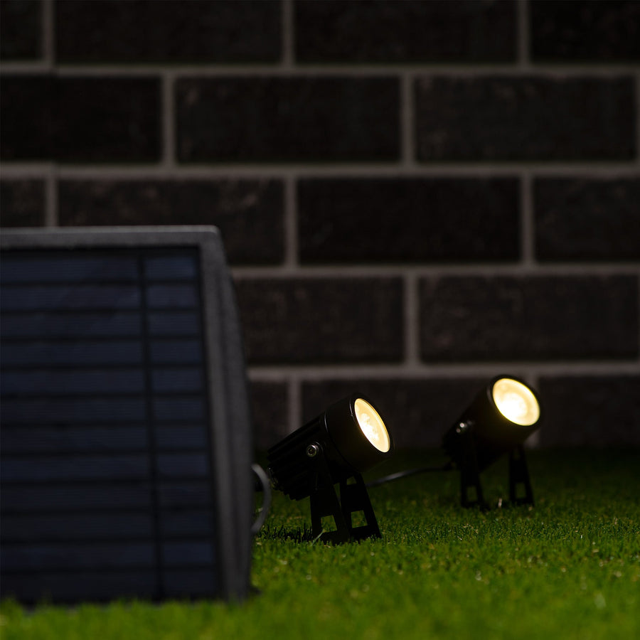 LED's Light Solar LED Garden Lamp with Solar Panel and Ground Spike - Automatic on and off - With sensor - IP65 waterproof - LED.nl