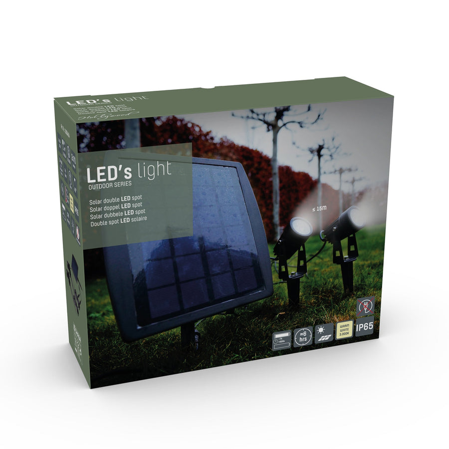 LED's Light Solar LED Garden Lamp with Solar Panel and Ground Spike - Automatic on and off - With sensor - IP65 waterproof - LED.nl