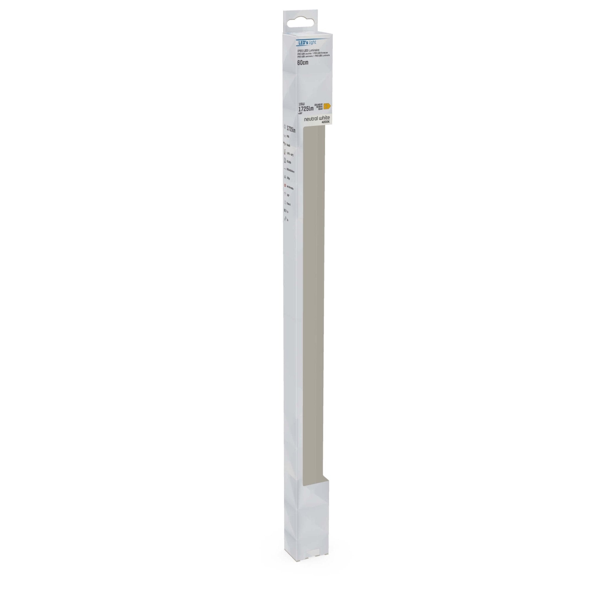 4 PACK - LED's Light LED TL verlichting compleet 60 cm - Geschikt voor buiten en binnen - 1725 lm TL verlichting LED.nl