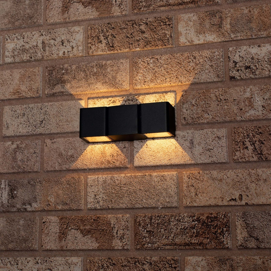 LED's Light 4-flammige Wandleuchte für den Außenbereich - Modell Aversa - Warmweiß - IP54 wasserdicht - Anthrazit - lidstore.shop