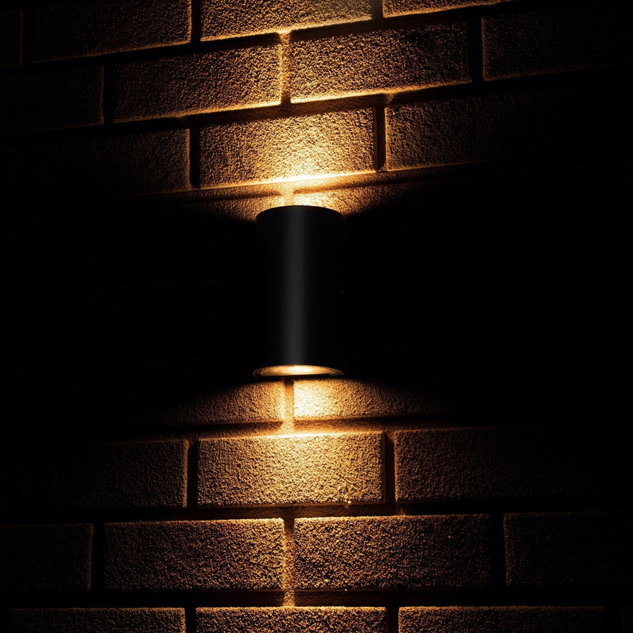 LED's Light LED Wandleuchte Außen - Halbzylinder mit 2 Lichtpunkten - Modell Siena - IP44 - Anthrazit - lidstore.shop