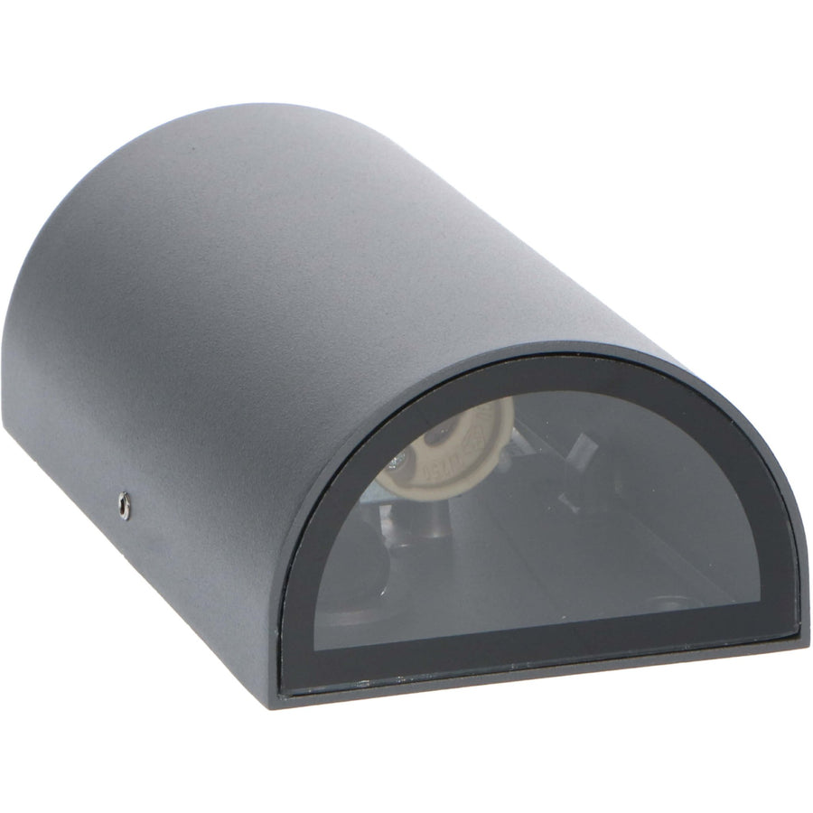 LED's Light LED Wandleuchte Außen - Halbzylinder mit 2 Lichtpunkten - Modell Siena - IP44 - Anthrazit - lidstore.shop