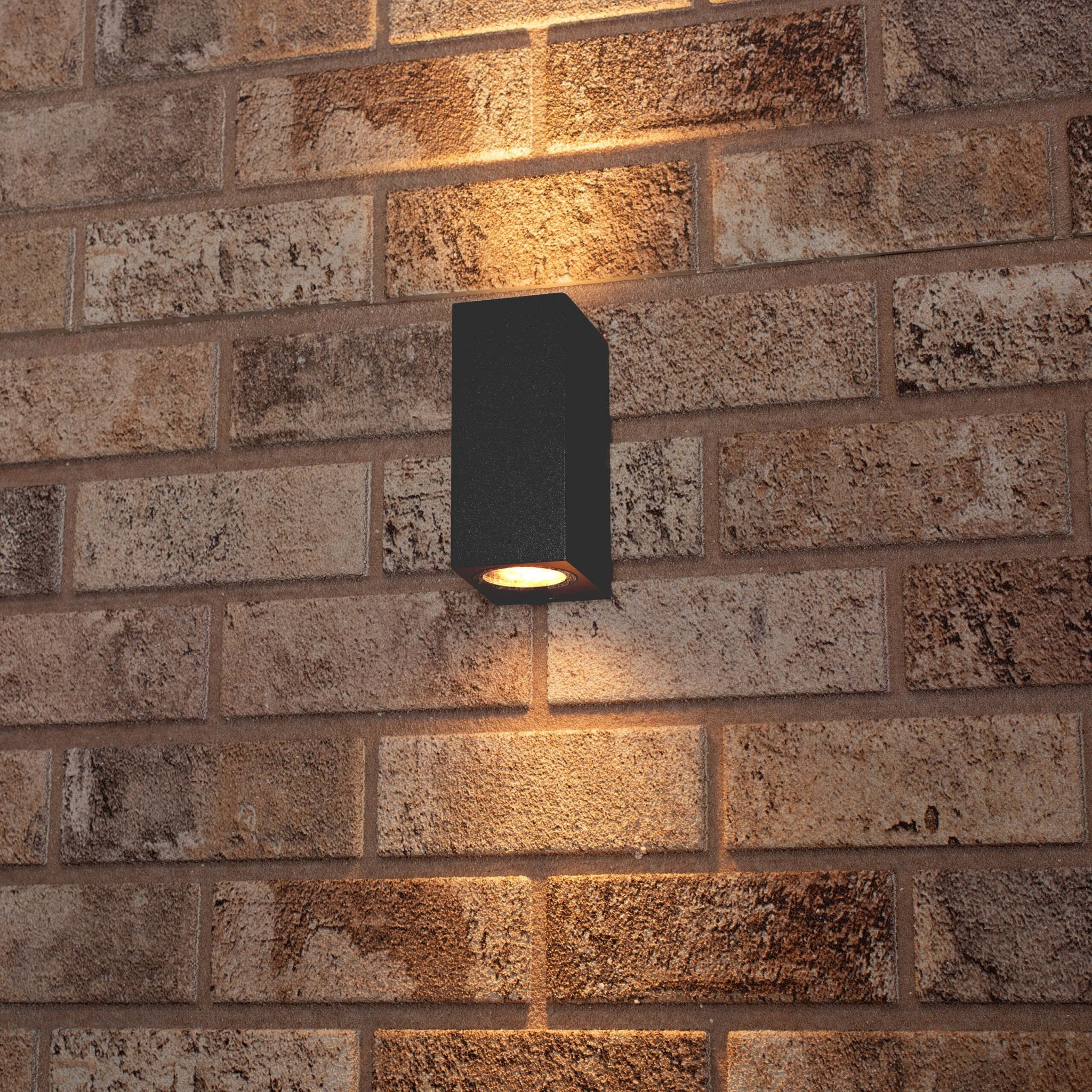 NØRD Up&Down - LED's Light LED Buitenlamp met GU10 fitting - Rechthoek - IP44 - Antraciet - Model Milaan Wandlampen LED.nl