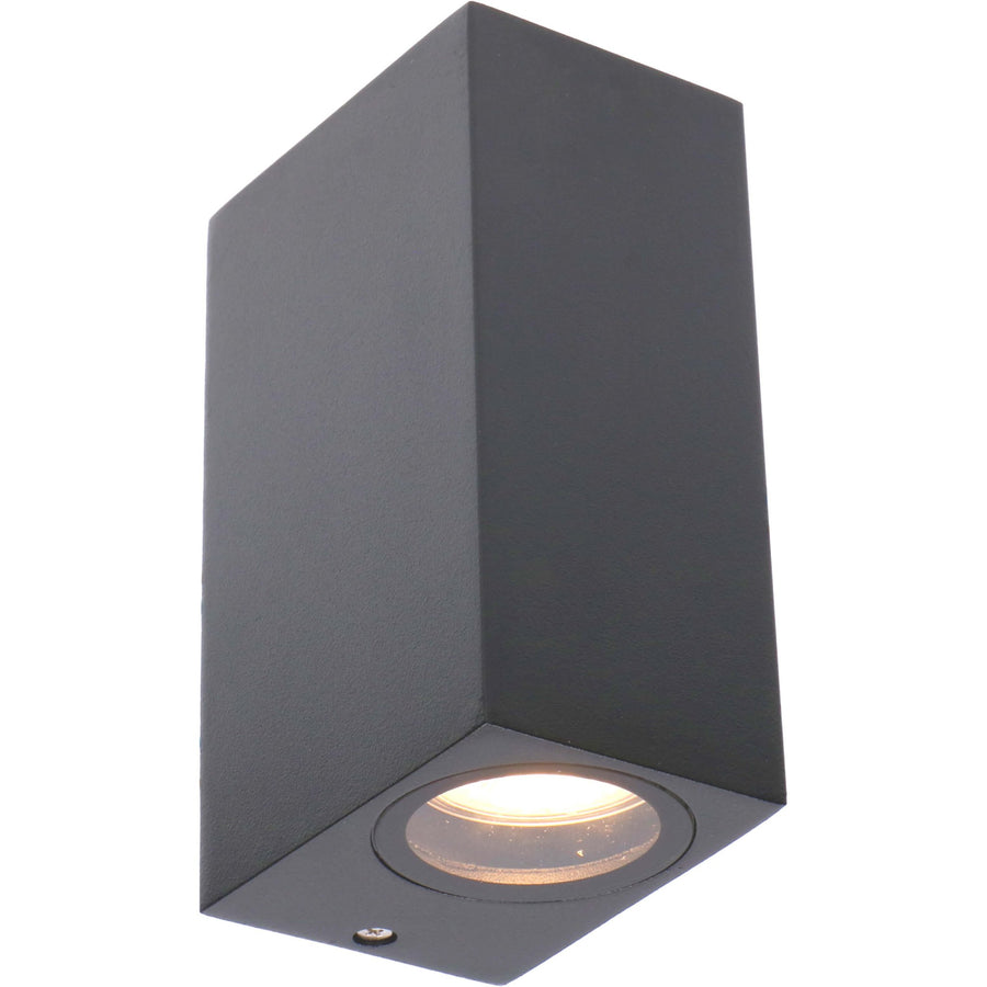 4 pack - LED's Light LED Buitenlamp met GU10 fitting - Rechthoek - IP44 - Antraciet - Model Milaan Wandlampen LED.nl