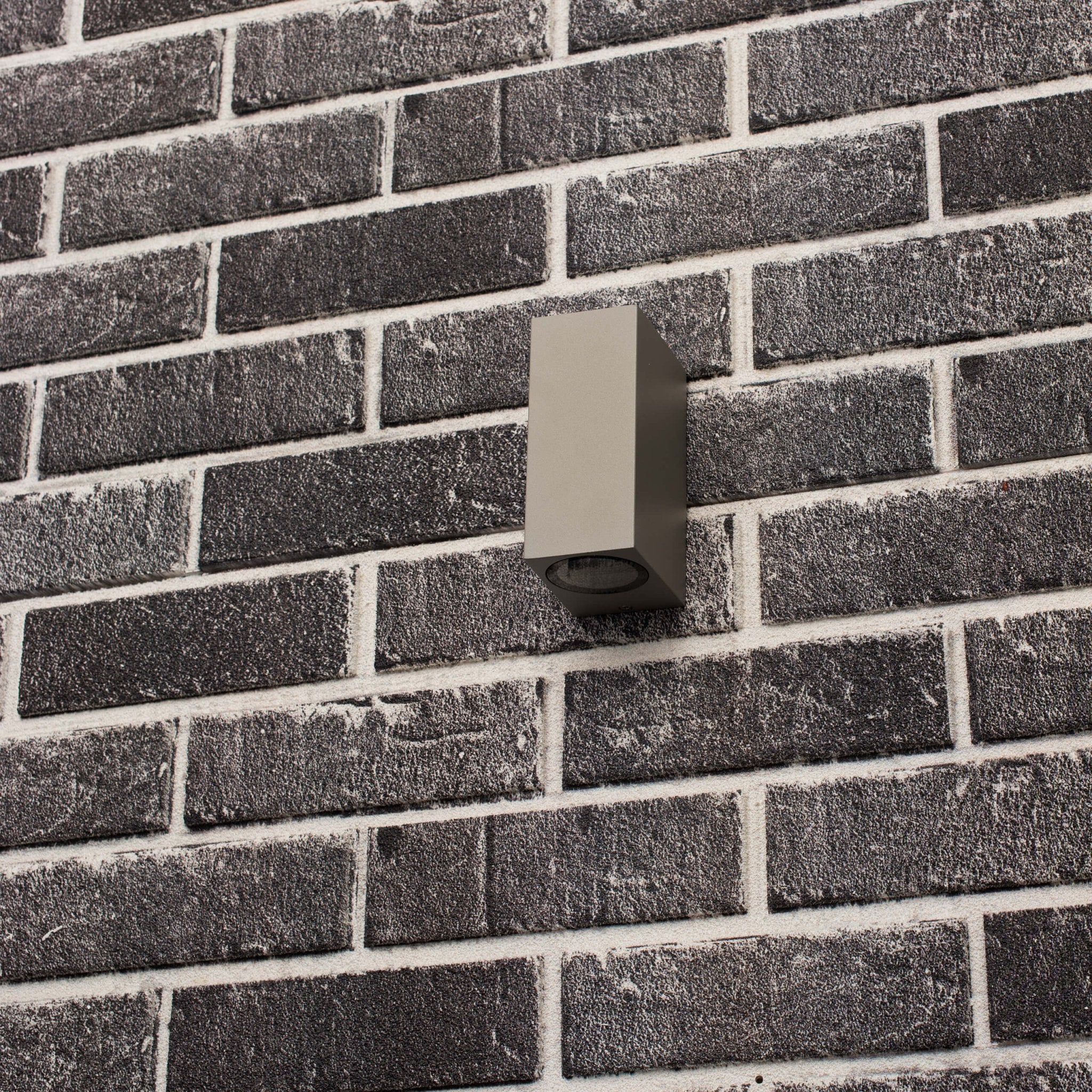 LED's Light LED Buitenlamp met GU10 fitting - Rechthoek - IP44 - Grijs - Model Milaan Wandlampen LED.nl