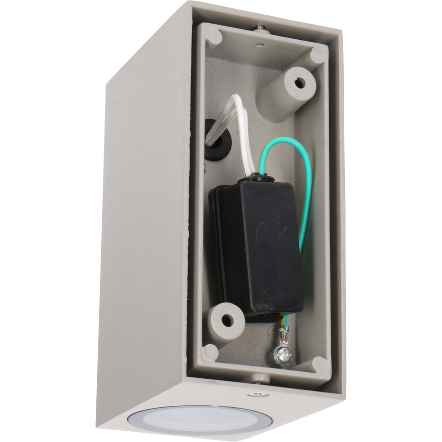 LED's Light LED-Außenleuchte mit GU10-Fassung - Rechteckig - IP44 - Grau - Modell Milan - lidstore.shop