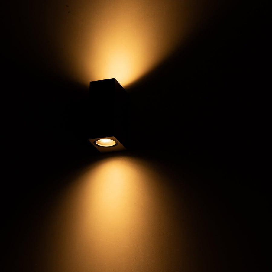 LED's Light LED-Außenleuchte mit GU10-Fassung - Rechteckig - IP44 - Grau - Modell Milan - lidstore.shop