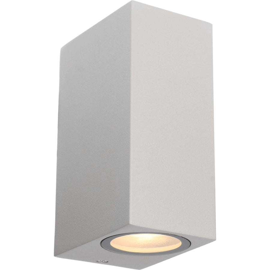 LED's Light LED-Außenleuchte mit GU10-Fassung - Rechteckig - IP44 - Grau - Modell Milan - lidstore.shop