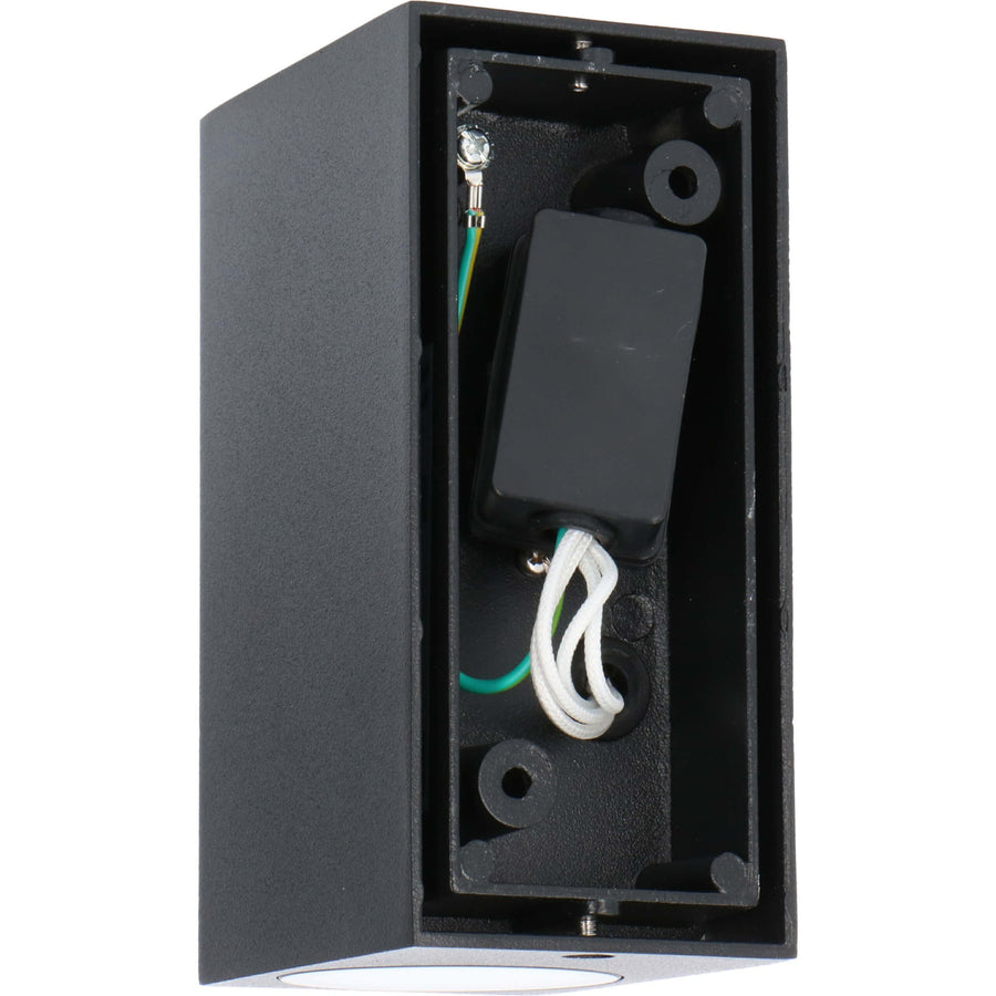 NØRD Up&Down – LED-Außenleuchte mit GU10-Fassung – Rechteckig – Schutzart IP44 – Schwarz – Modell Milan - lidstore.shop