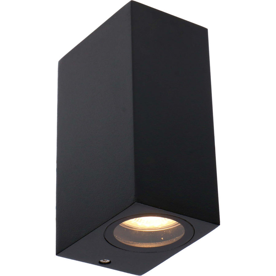 NØRD Up&Down – LED-Außenleuchte mit GU10-Fassung – Rechteckig – Schutzart IP44 – Schwarz – Modell Milan - lidstore.shop