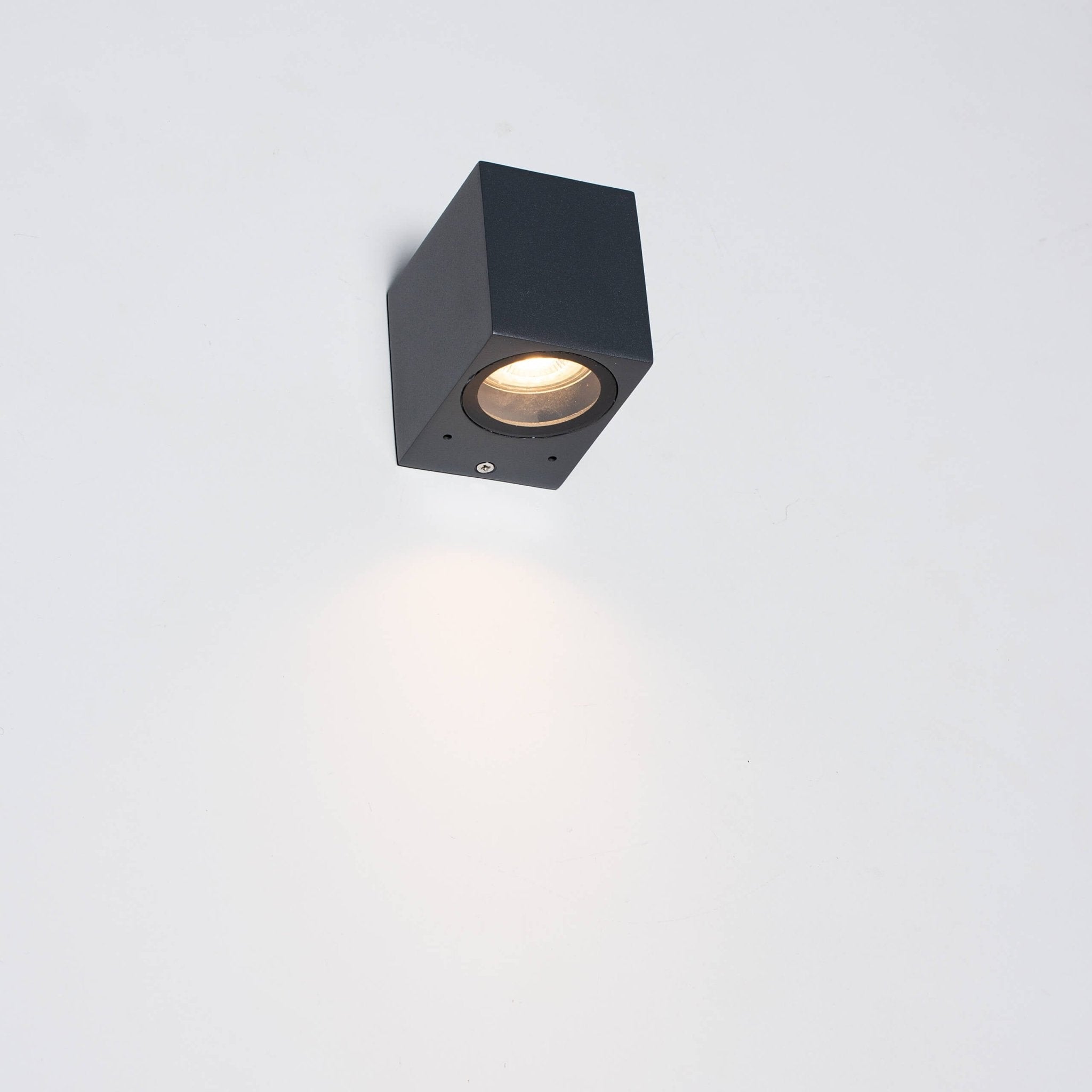 6 pack - LED's Light LED Wandlamp Buiten met GU10 fitting - Vierkant - IP44 - Antraciet - Model Rome Wandlampen LED.nl