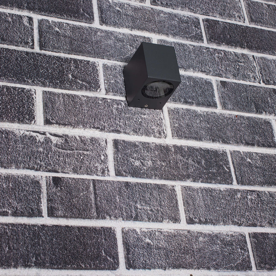 LED's Light LED Wall Lamp Outdoor with GU10 fitting - Square - IP44 - Anthracite - Model Rome - LED.nl