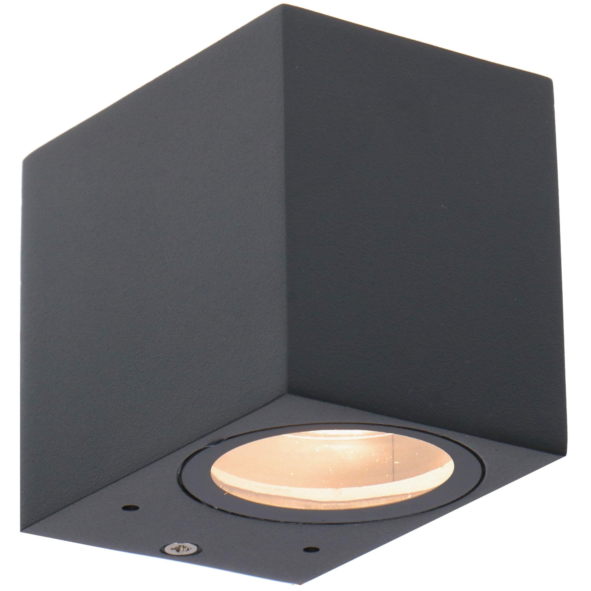 6 pack - LED's Light LED Wandlamp Buiten met GU10 fitting - Vierkant - IP44 - Antraciet - Model Rome Wandlampen LED.nl