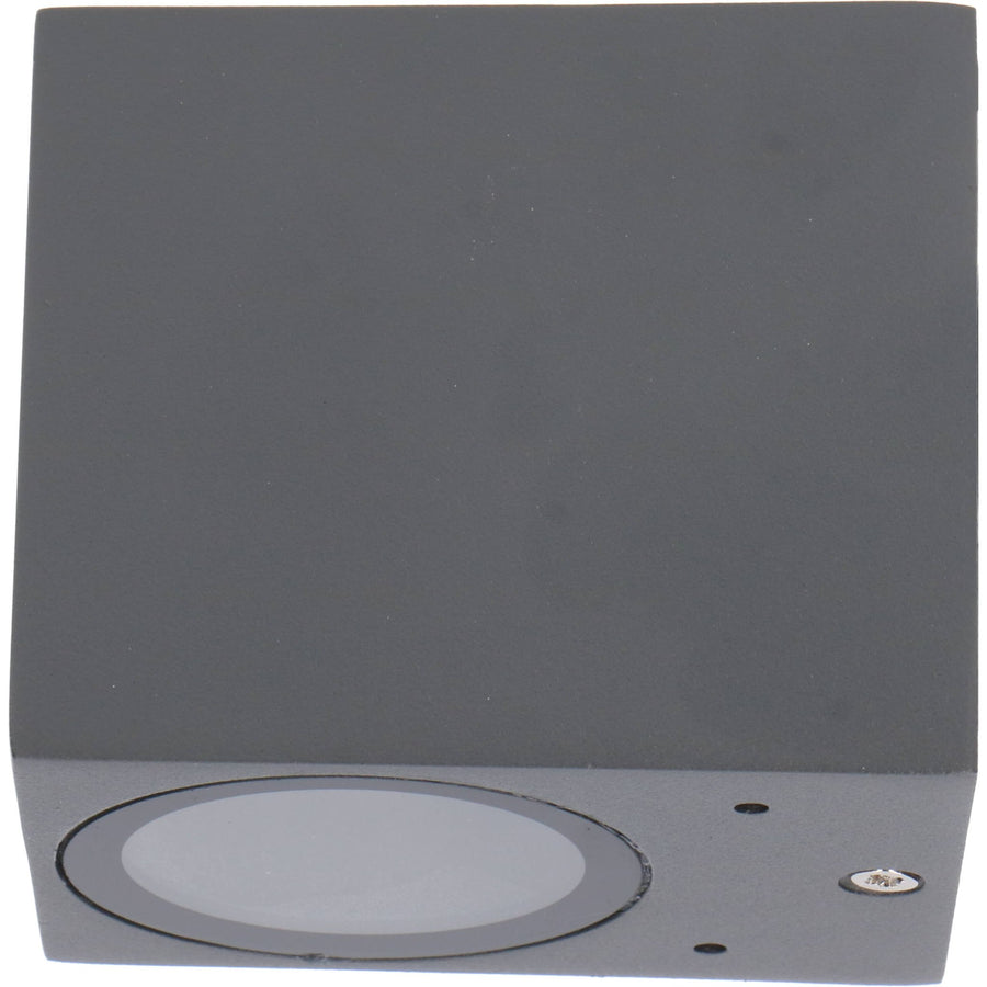 LED's Light LED Wall Lamp Outdoor with GU10 fitting - Square - IP44 - Anthracite - Model Rome - LED.nl
