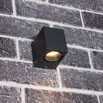 6 pack - LED's Light LED Wandlamp Buiten met GU10 fitting - Vierkant - IP44 - Antraciet - Model Rome Wandlampen LED.nl