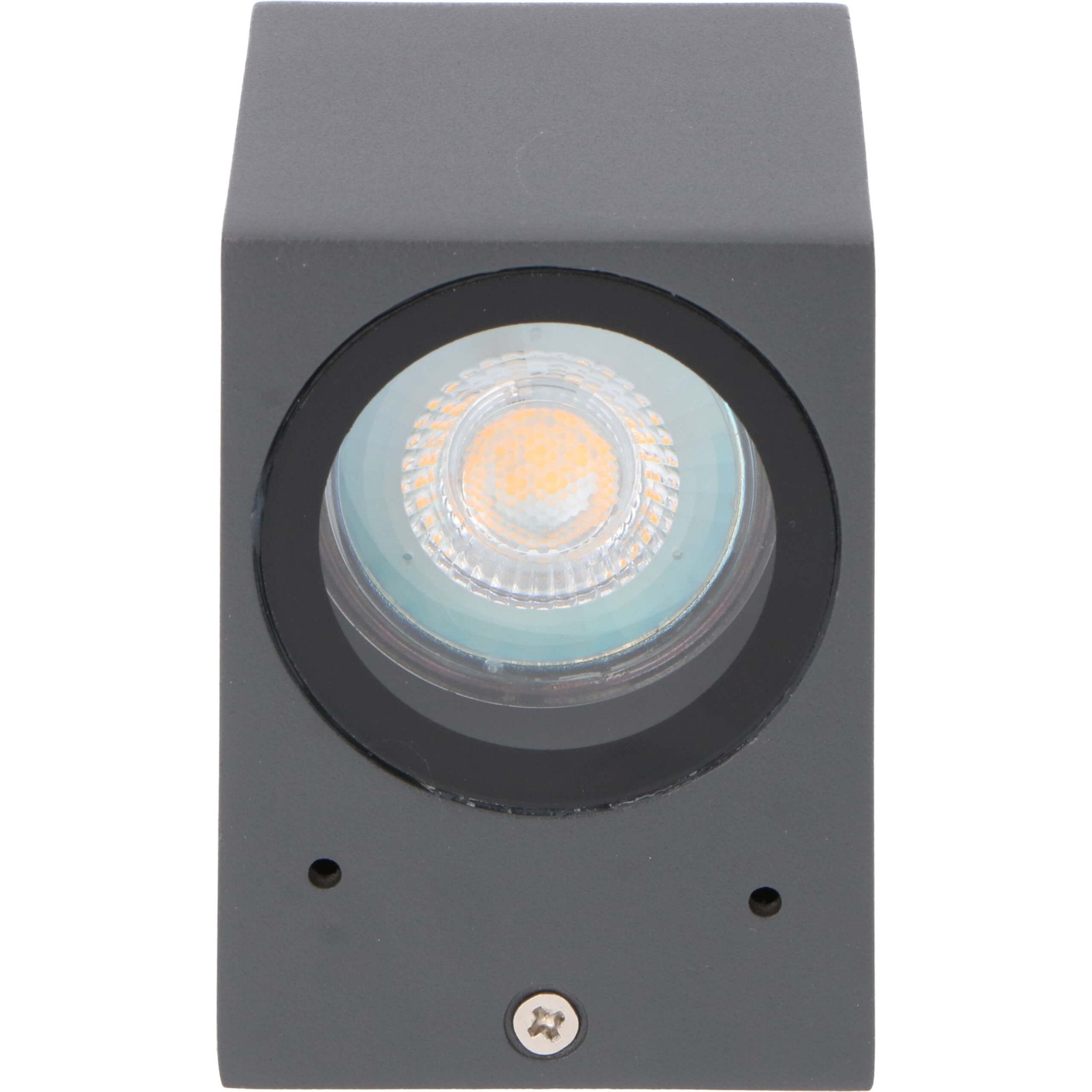 6 pack - LED's Light LED Wandlamp Buiten met GU10 fitting - Vierkant - IP44 - Antraciet - Model Rome Wandlampen LED.nl