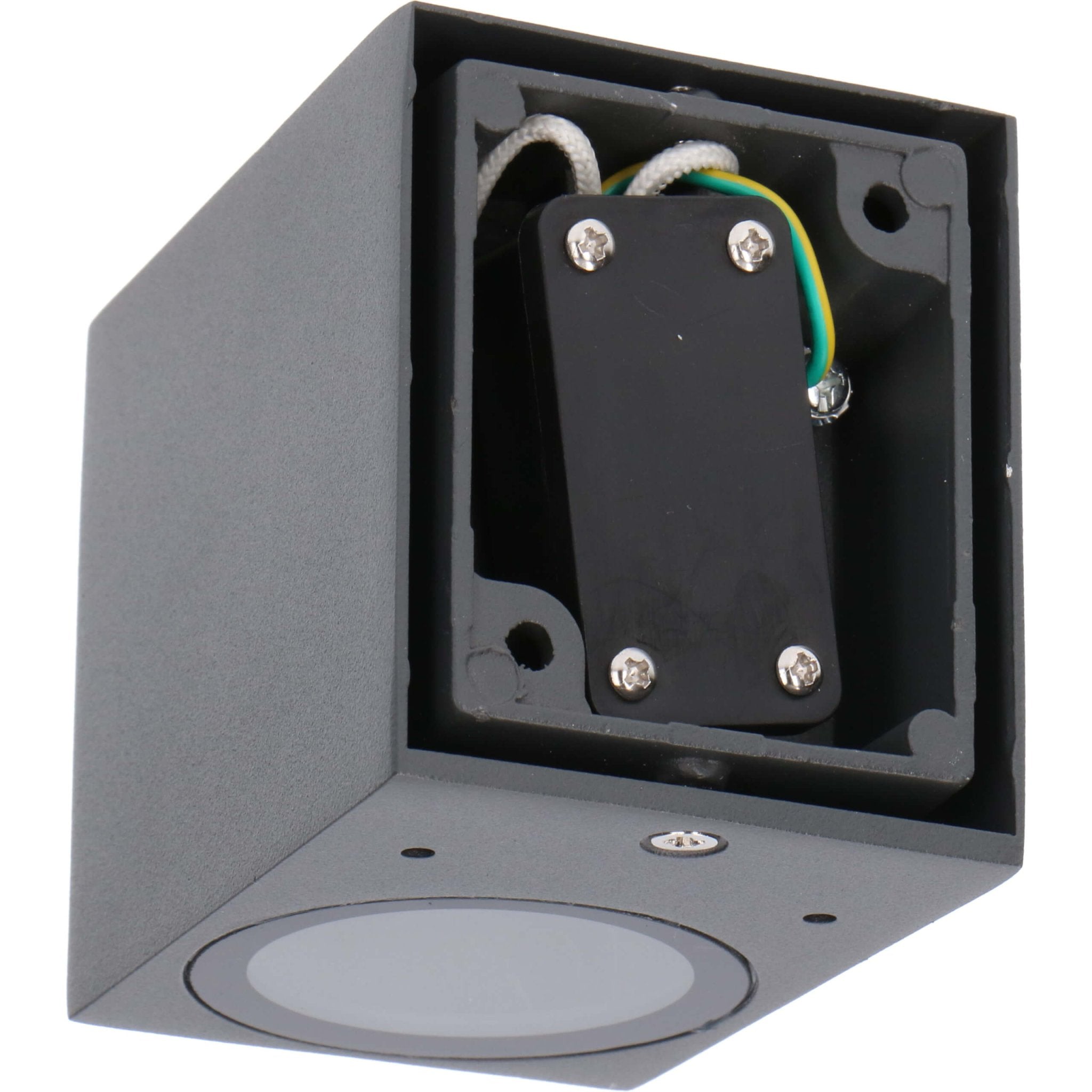 6 pack - LED's Light LED Wandlamp Buiten met GU10 fitting - Vierkant - IP44 - Antraciet - Model Rome Wandlampen LED.nl