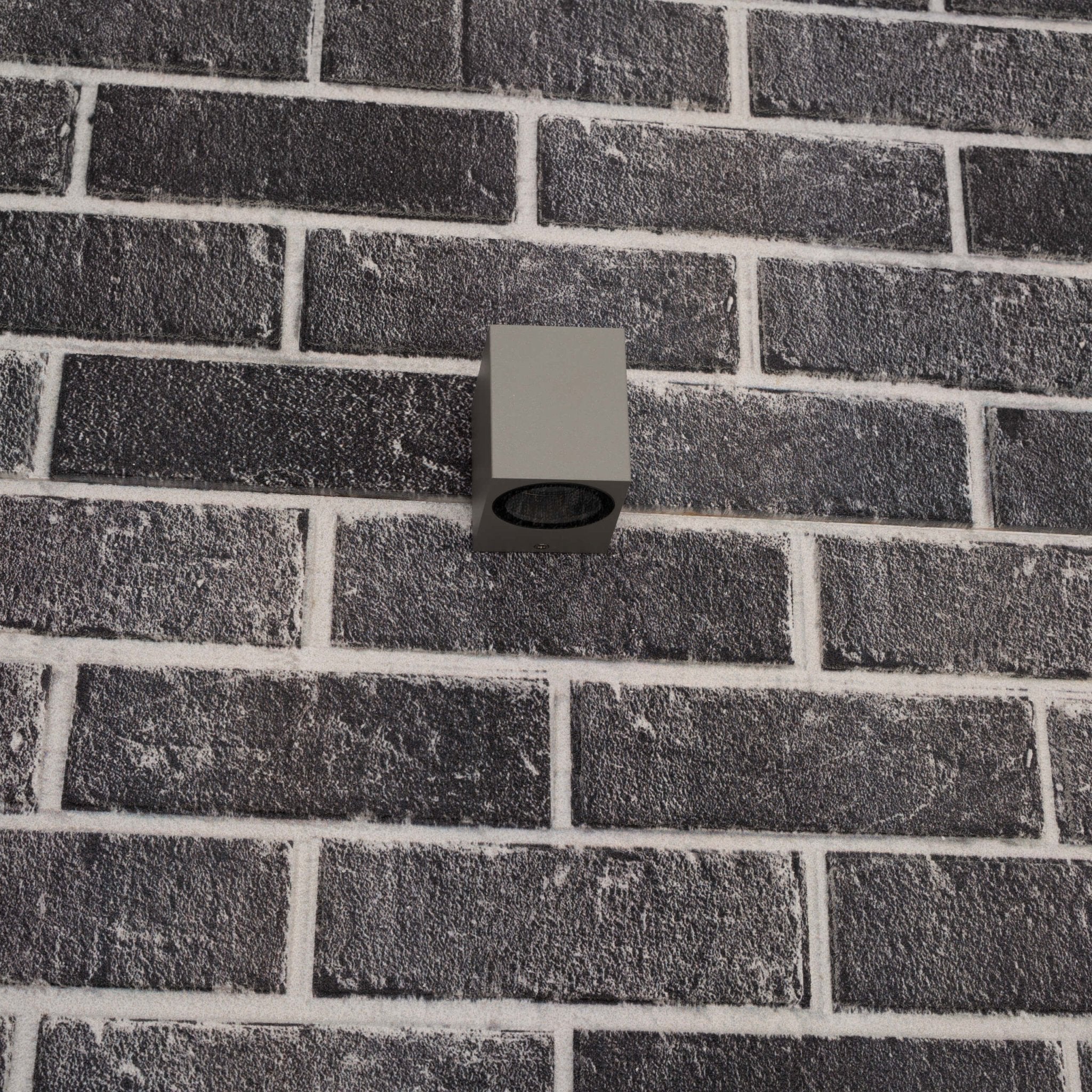 6 pack - LED Wandlamp buiten met GU10 fitting - Rome - Vierkant - IP44 - Grijs Wandlampen LED.nl