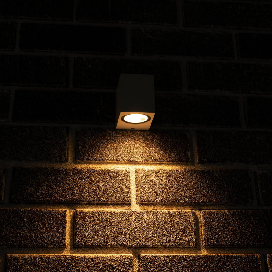 LED's Light LED Wall Lamp Outdoor with GU10 fitting - Square - IP44 - White - Model Rome - LED.nl