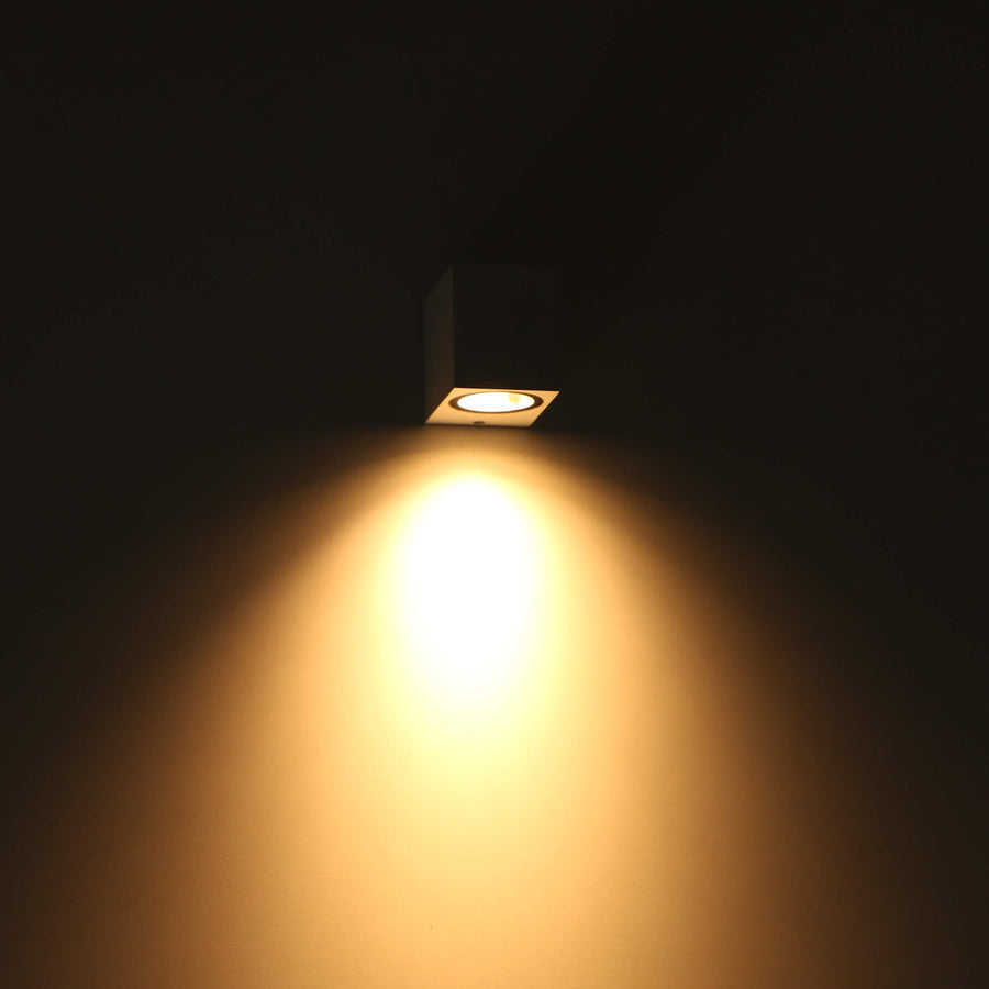 LED's Light LED Wall Lamp Outdoor with GU10 fitting - Square - IP44 - White - Model Rome - LED.nl