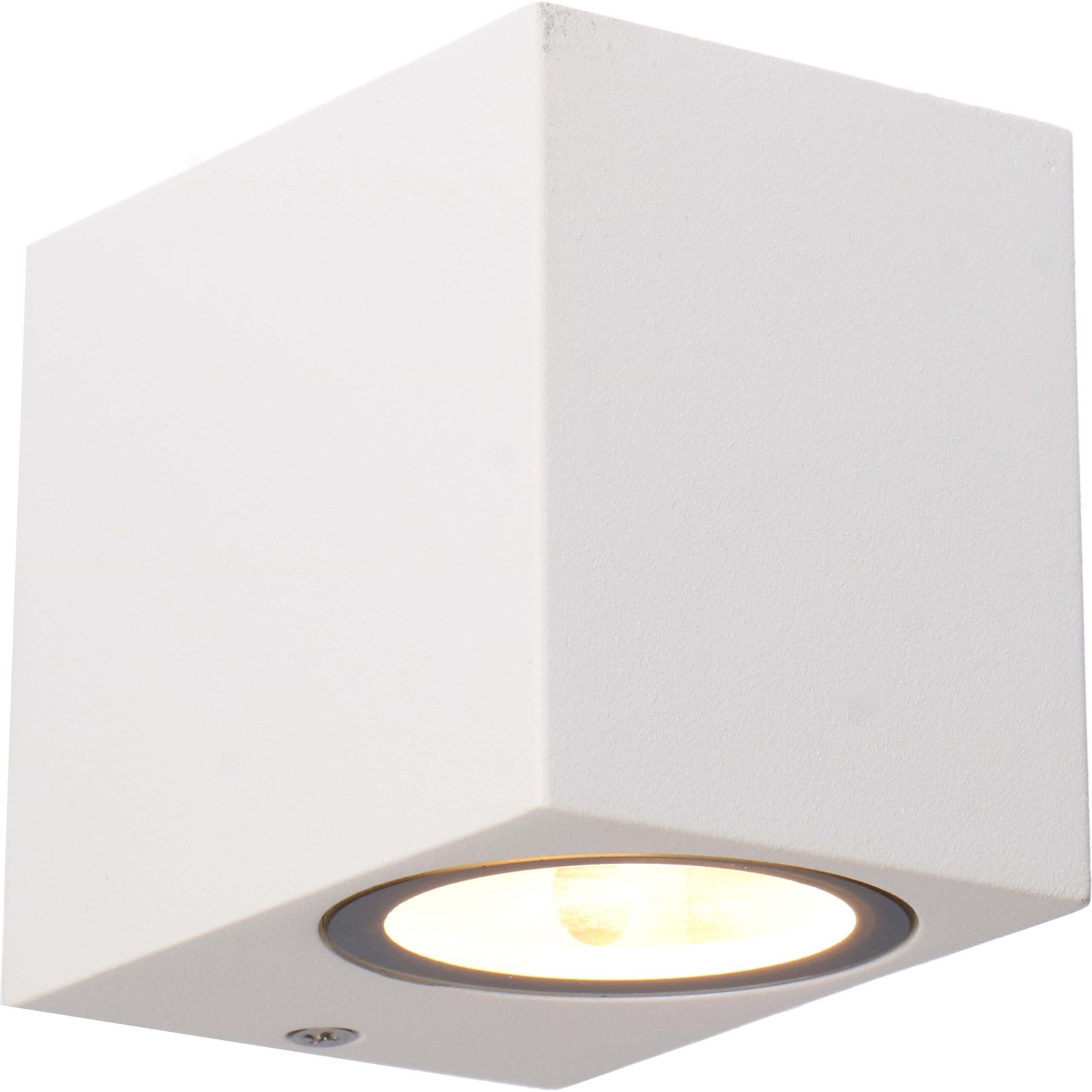 6 pack - LED's Light LED Wandlamp Buiten met GU10 fitting - Vierkant - IP44 - Wit - Model Rome Wandlampen LED.nl