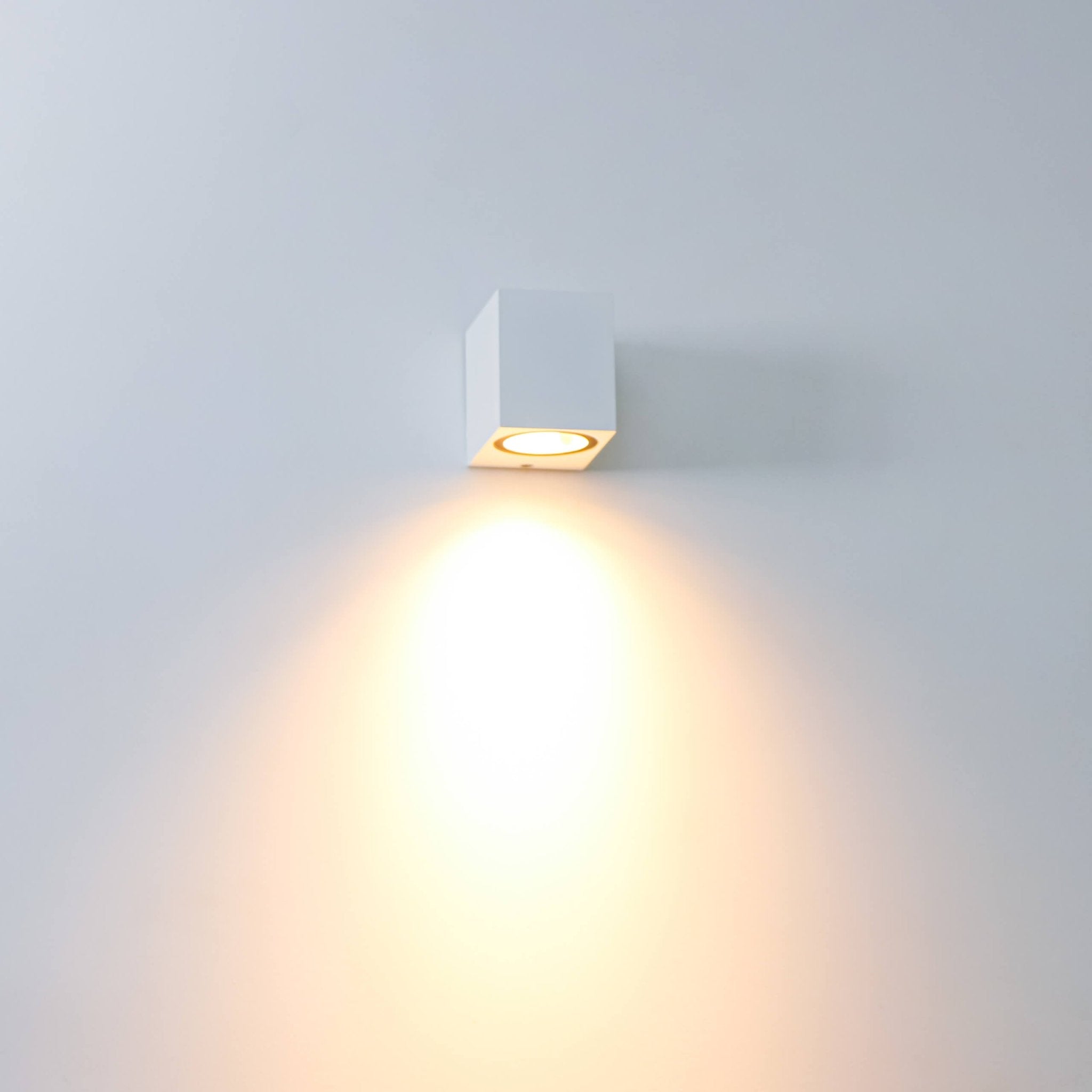 6 pack - LED's Light LED Wandlamp Buiten met GU10 fitting - Vierkant - IP44 - Wit - Model Rome Wandlampen LED.nl